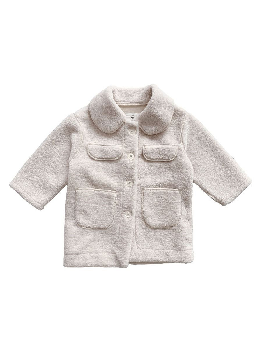 Winter Trendy Little Girl Solid Color Berber Fleece Jacket - dianjiang-