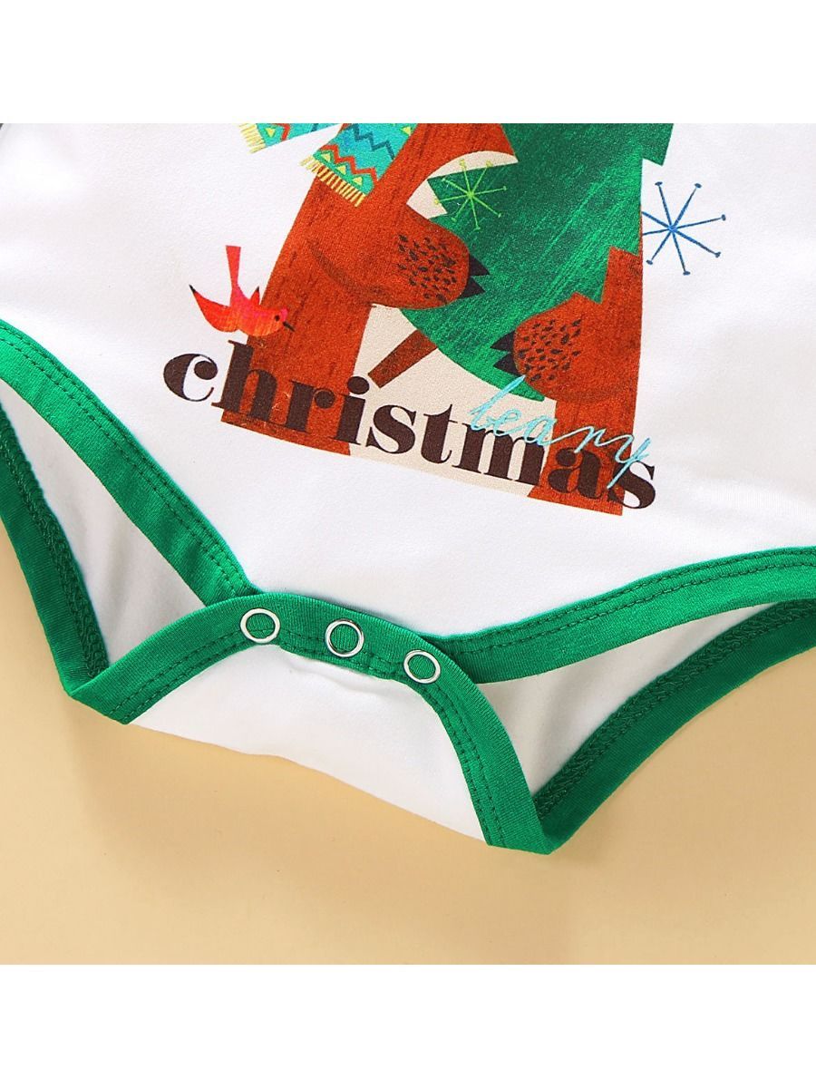 XMAS Baby 3-Piece Set Deer Romper+Stripe Pants+Hat - dianjiang-