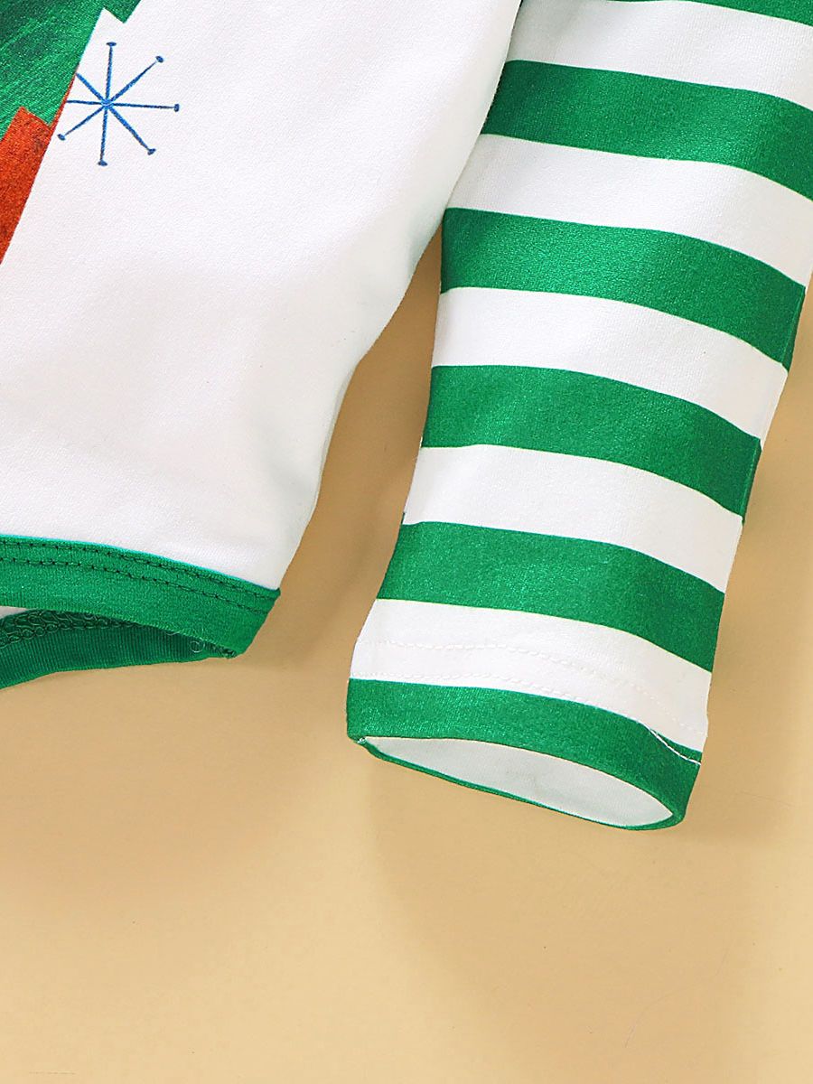 XMAS Baby 3-Piece Set Deer Romper+Stripe Pants+Hat - dianjiang-