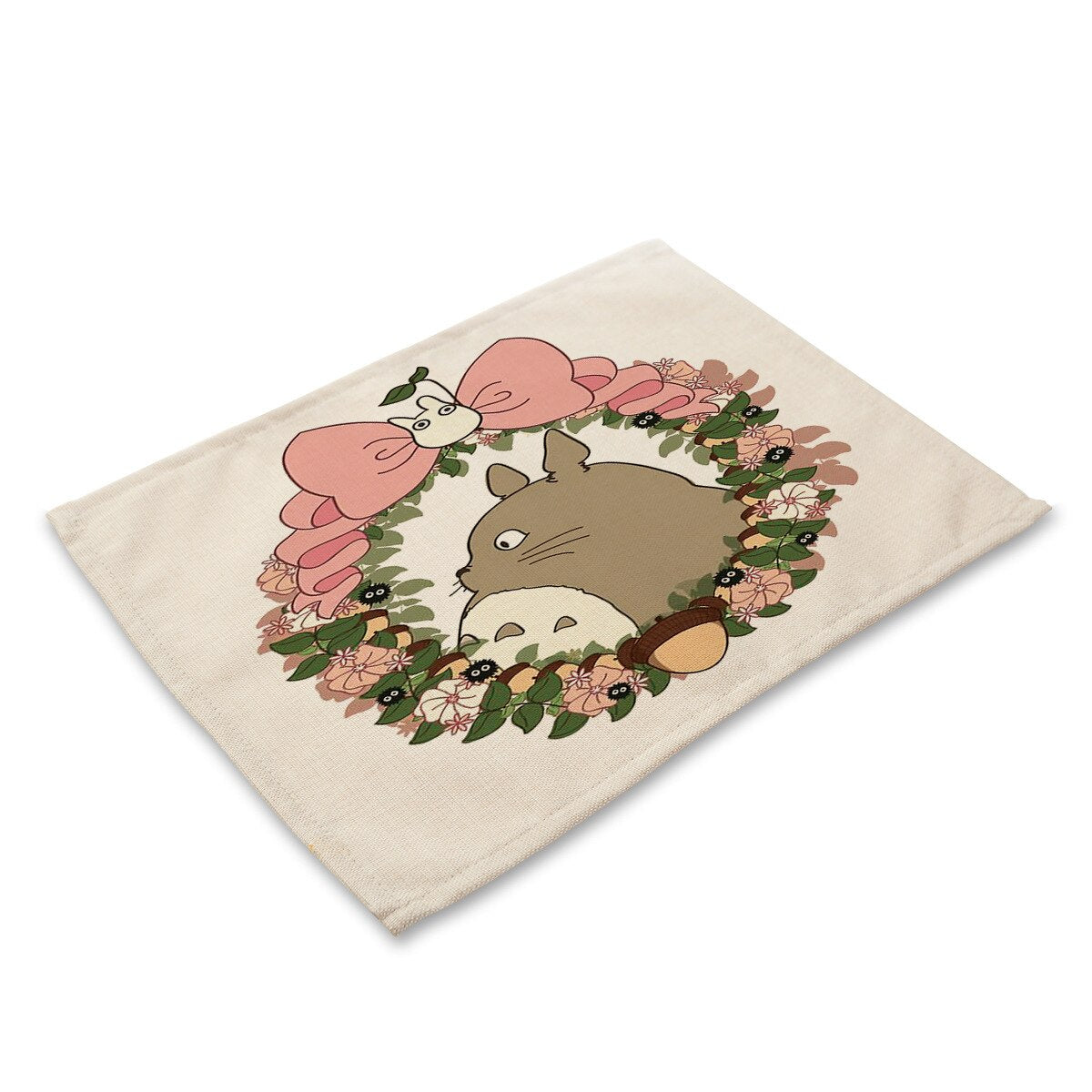 Yilin Cartoon Totoro Table Mats Nordic Home Placemat for Dining Table Linen Rectangle Kitchen Decoration Accessories Home - dianjiang-