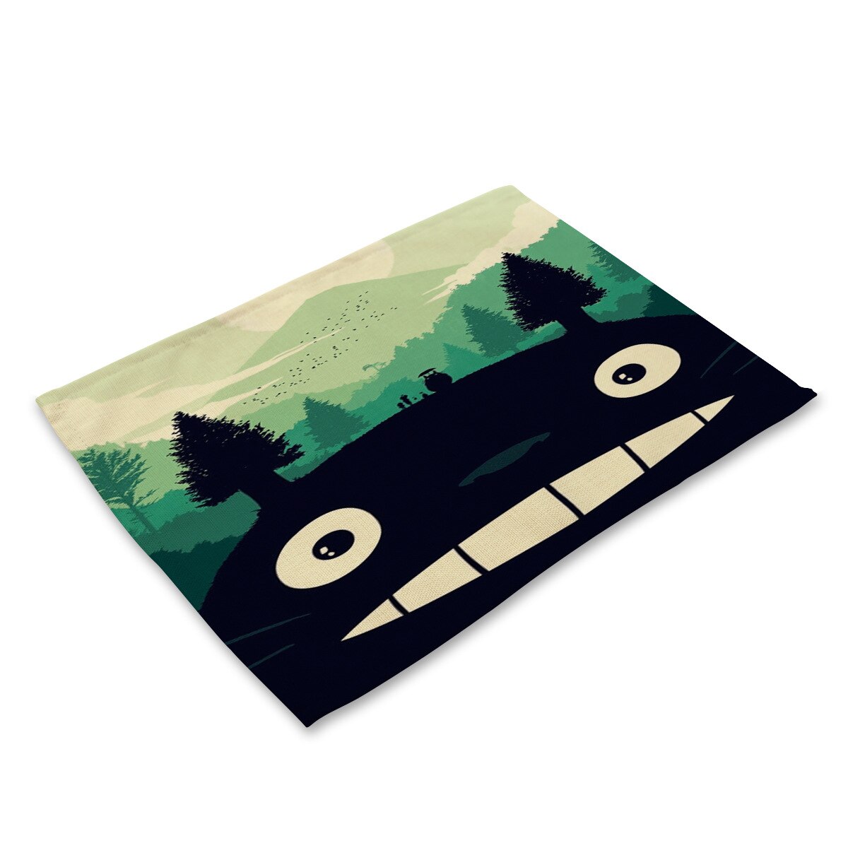 Yilin Cartoon Totoro Table Mats Nordic Home Placemat for Dining Table Linen Rectangle Kitchen Decoration Accessories Home - dianjiang-