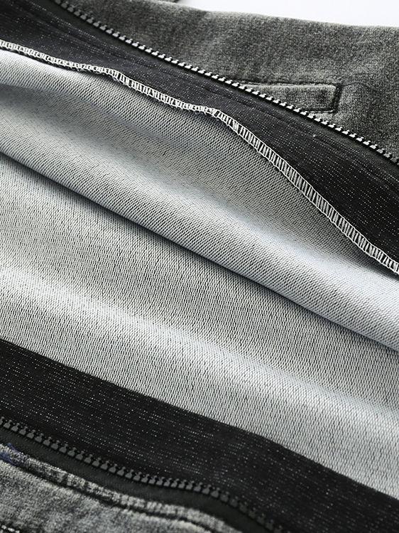 Zipper Style Bias Tape Baby Boy Denim Hooded Jumpsuit Coverall - dianjiang-