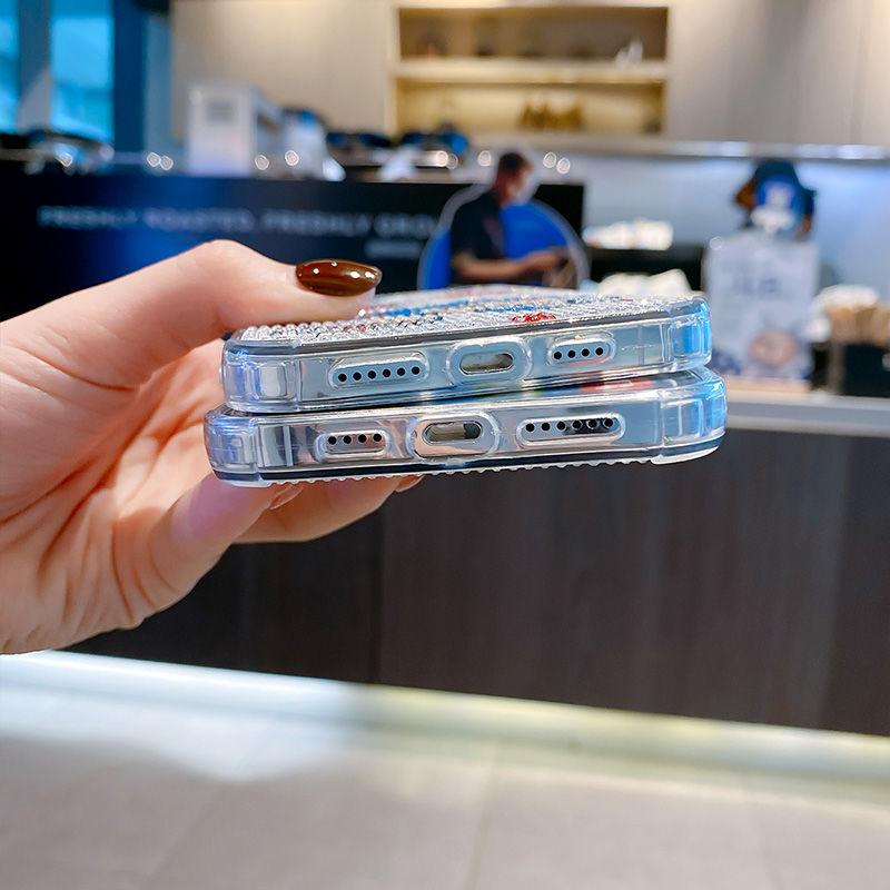 日本の高級フルダイヤモンドドラえもんiPhoneオールインクルーシブ転倒防止携帯電話ケース - dianjiang-