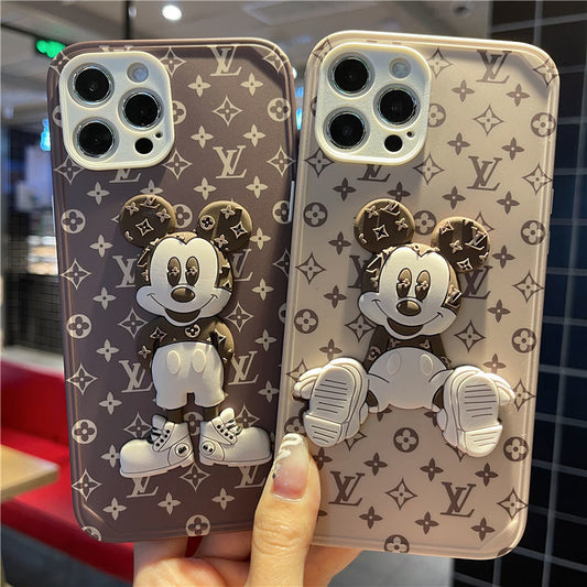 iphoneトレンディなブランドかわいい立体ミッキークリエイティブシリコン漫画携帯電話ケース - dianjiang-