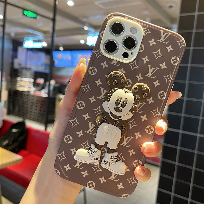 iphoneトレンディなブランドかわいい立体ミッキークリエイティブシリコン漫画携帯電話ケース - dianjiang-