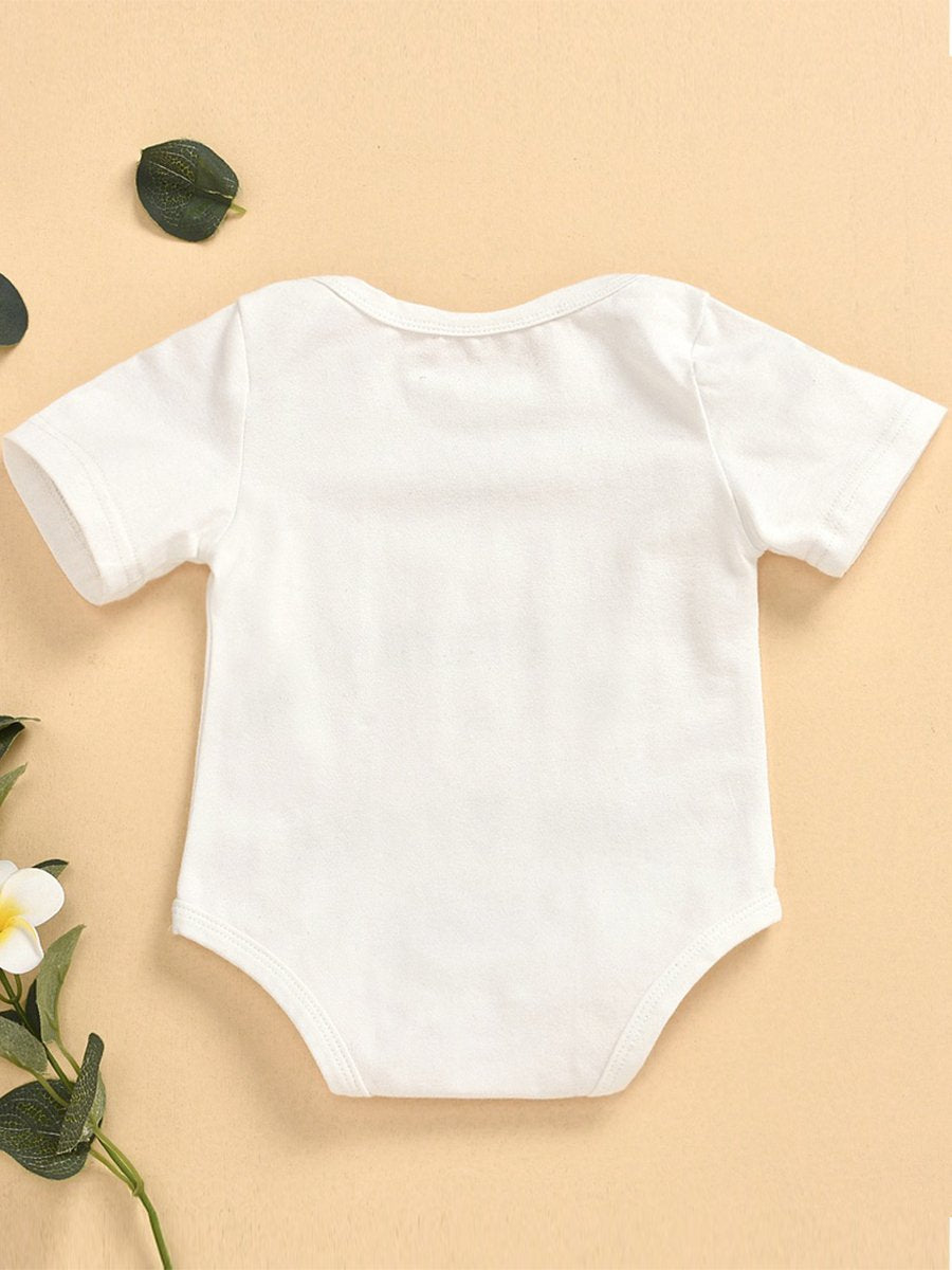 Baby Jumpsuit Short Sleeve T-shirt Letter One-piece Robe - dianjiang-