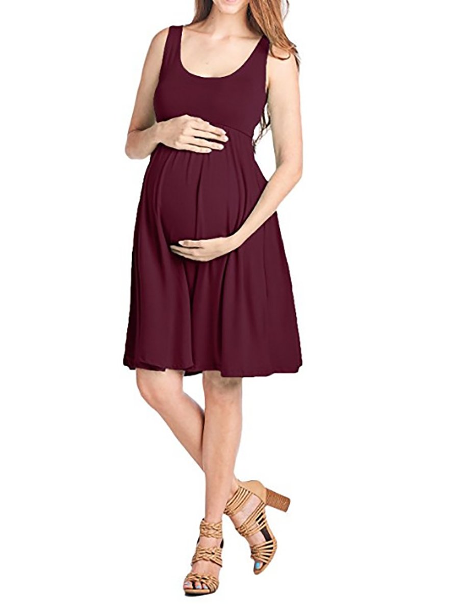 Slim Fit Sleeveless Vest Maternity Dress - dianjiang-