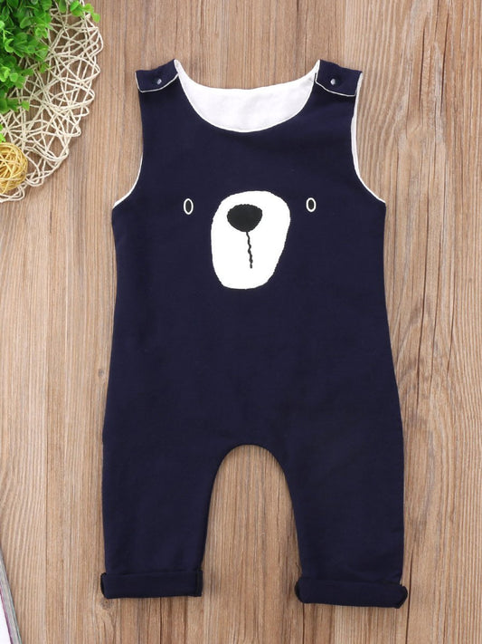 Sleeveless Vest Panda Jumpsuit Baby Crawling Suit - dianjiang-