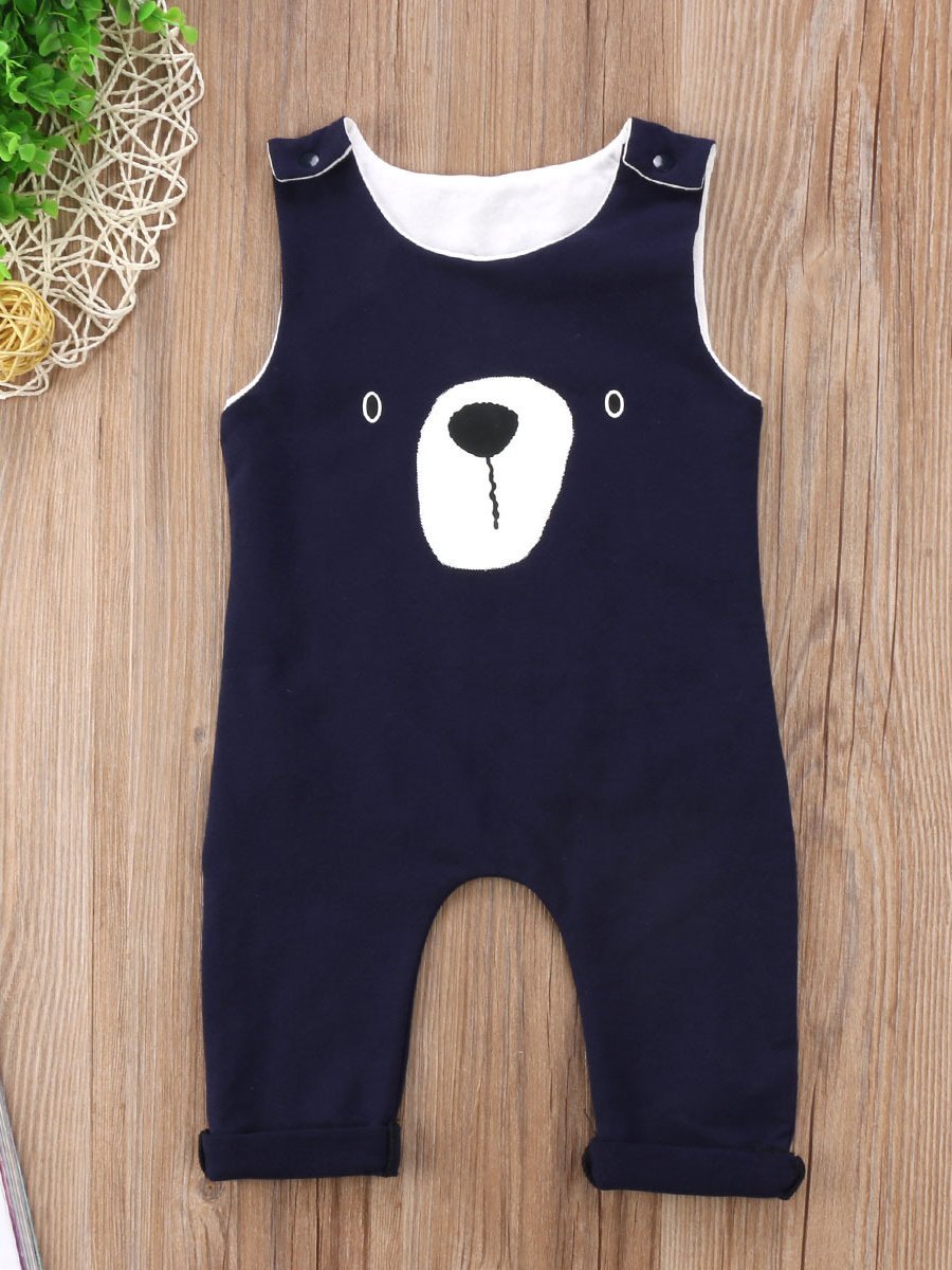 Sleeveless Vest Panda Jumpsuit Baby Crawling Suit - dianjiang-