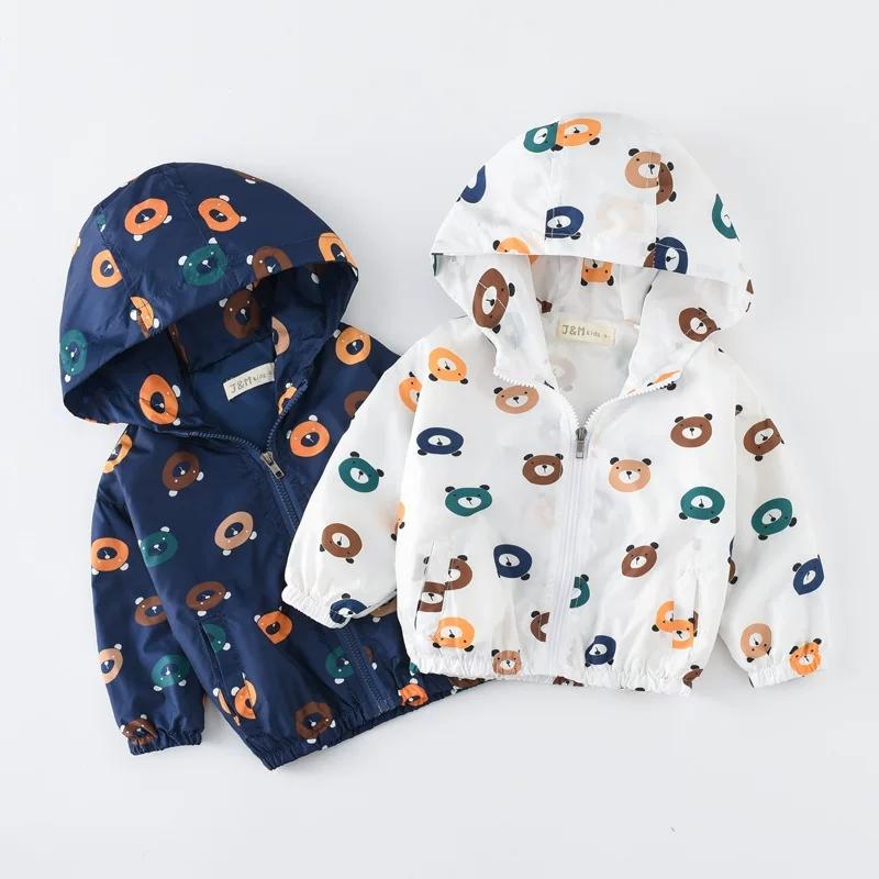 Autumn Allover Print Toddler Boy Hooded Jacket - dianjiang-