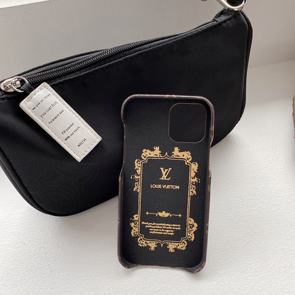 ーロッパとアメリカのタイドブランドの高級高級レザーリストストラップiphoneケース - dianjiang-