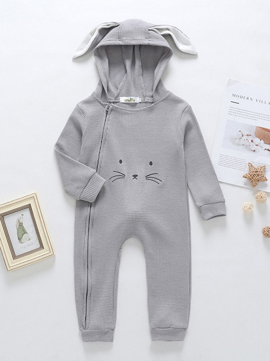 Newborn Baby Jumpsuit Bunny Ears Long Sleeve Romper - dianjiang-