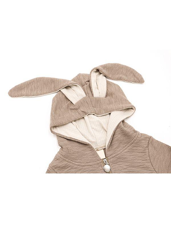 Hoodie Romper Sleepsuit Long Ears Bunny Style Jumpsuit for Babies - dianjiang-