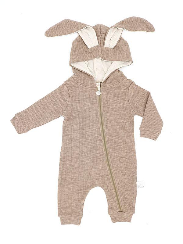 Hoodie Romper Sleepsuit Long Ears Bunny Style Jumpsuit for Babies - dianjiang-