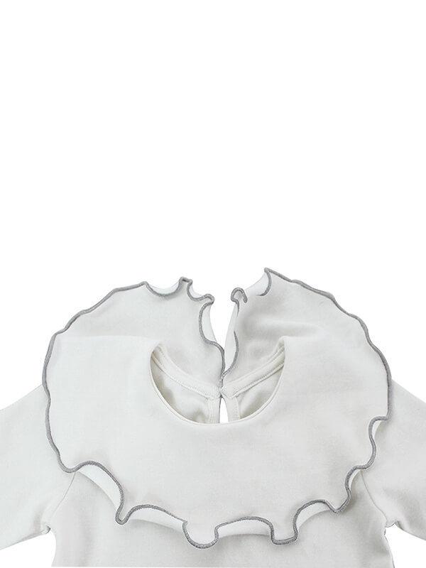 Ruffled Collar Long Sleeve Cotton Top Shirt for Babies - dianjiang-