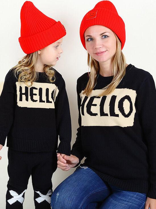 Knitted Pullover Top Babies Toddlers Boys Girls Mothers Sweater - dianjiang-