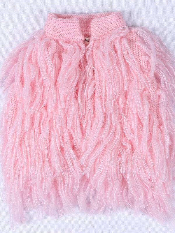 Sleeveless Fringed Sweater Knitted Vest Top - dianjiang-