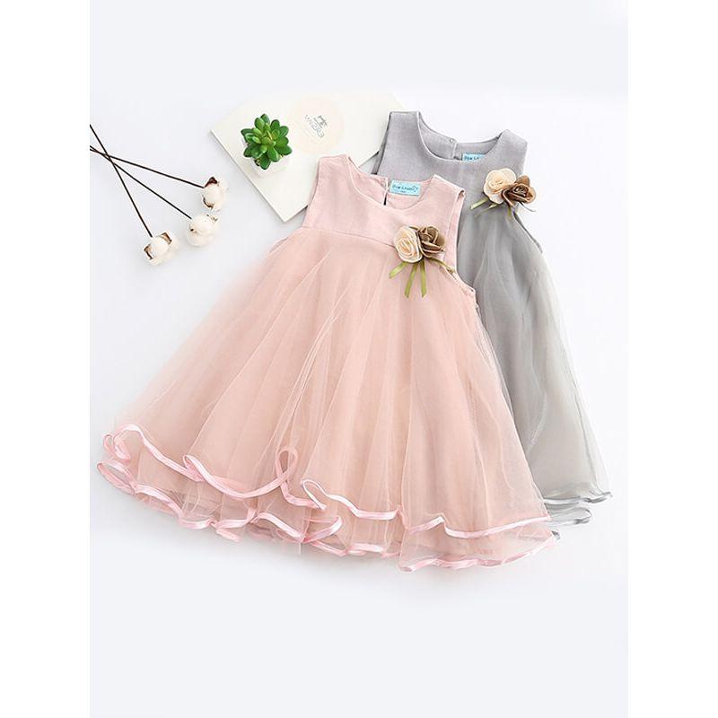 Sleeveless Big Hem Mesh Princess Party Dress - dianjiang-