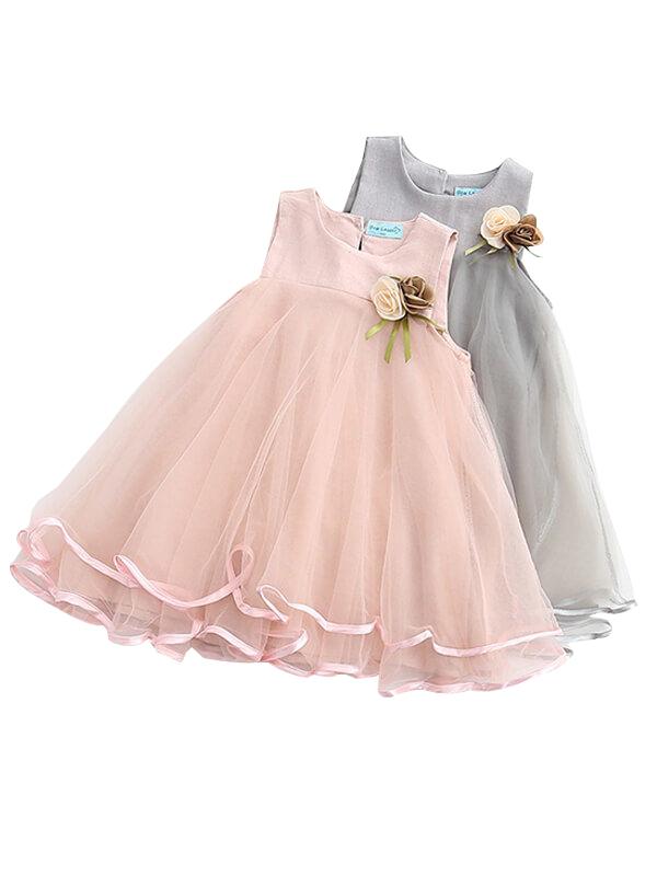 Sleeveless Big Hem Mesh Princess Party Dress - dianjiang-