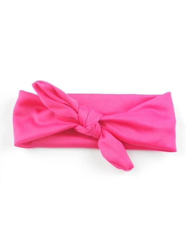 Solid Color Hair Clips Bowknot Elastic Hairband for Baby Toddler Girls - dianjiang-
