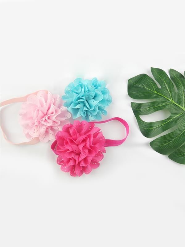 Flower Pierced Elastic Headband for Baby Toddler Girls - dianjiang-