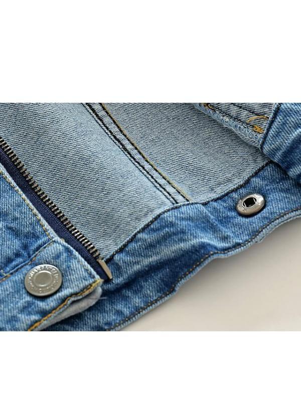 Cool Hooded Outwear Denim Coat Jacket Zip-up for Toddler Boys - dianjiang-