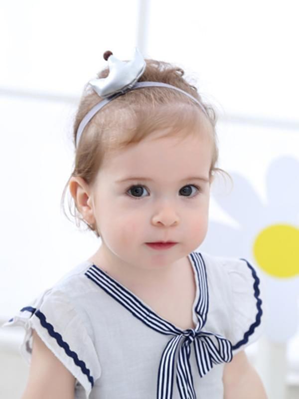 Pretty Crown Pattern Silver Cloth Princess Headband - dianjiang-