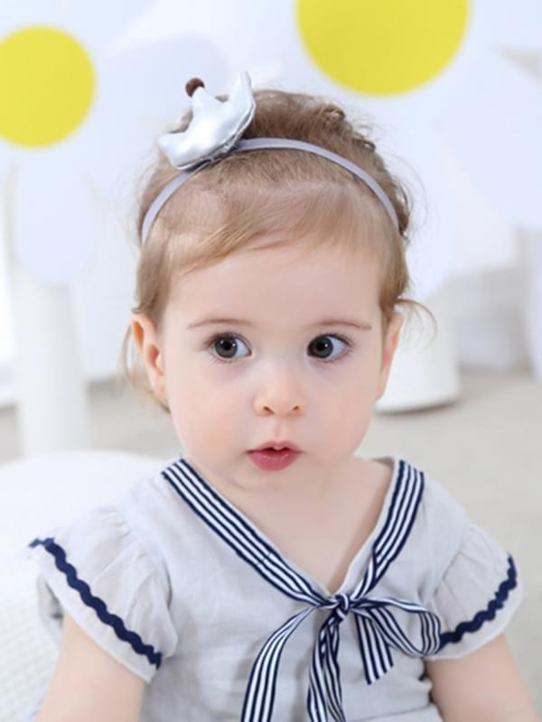 Pretty Crown Pattern Silver Cloth Princess Headband - dianjiang-