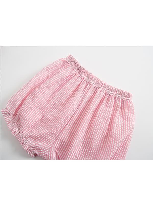 3-Piece Striped Set Top + Shorts + Hat Cotton Short-Sleeve Bloomers - dianjiang-