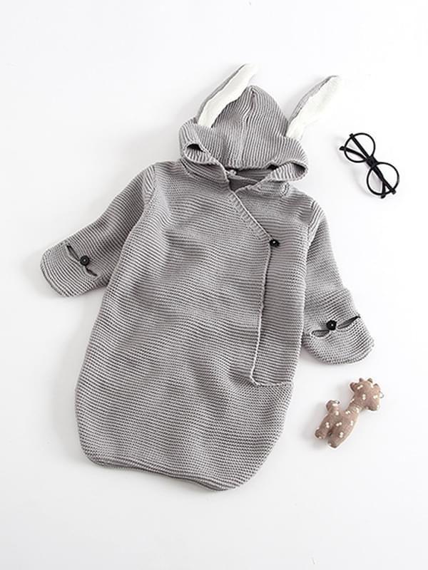 Cute Rabbit Sleep Suit Pattern Knitted Sleeping Bag for Under 73CM For Baby Boys Girls Pajamas - dianjiang-