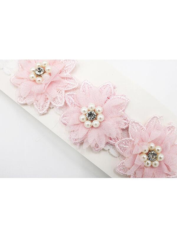 Flower Pattern Headband Baby Toddler Girls Hair Clasp Pink - dianjiang-