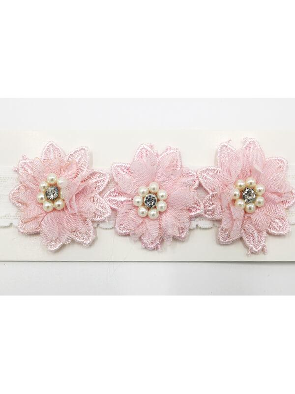 Flower Pattern Headband Baby Toddler Girls Hair Clasp Pink - dianjiang-