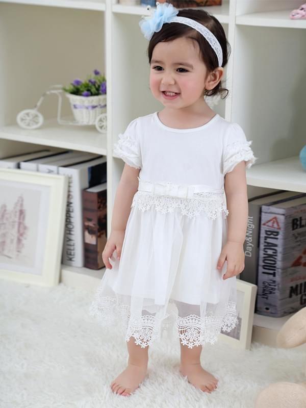 Princess Crown Pattern Head-wear Tulle Lace Elastic Headband - dianjiang-