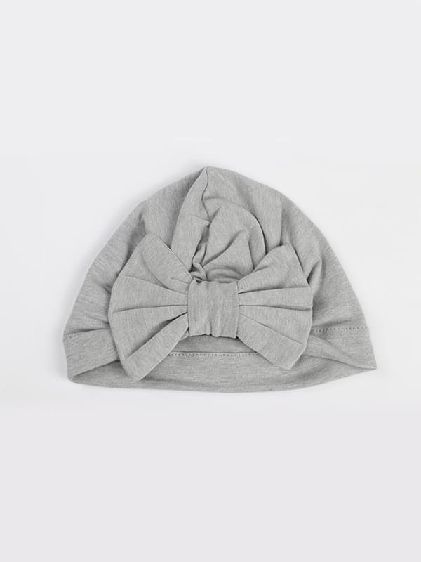 Cotton Cap Bow-knot Pattern Solid Color Elastic Head-wear - dianjiang-