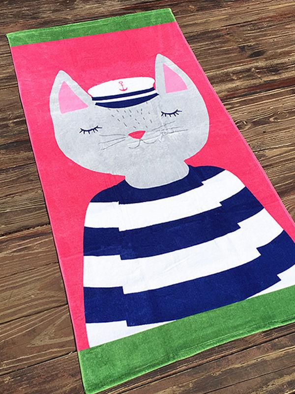 Cartoon Printed Bath Towel Thickened Formaldehyde-free Beach Towel For Babies Kids Adults - dianjiang-