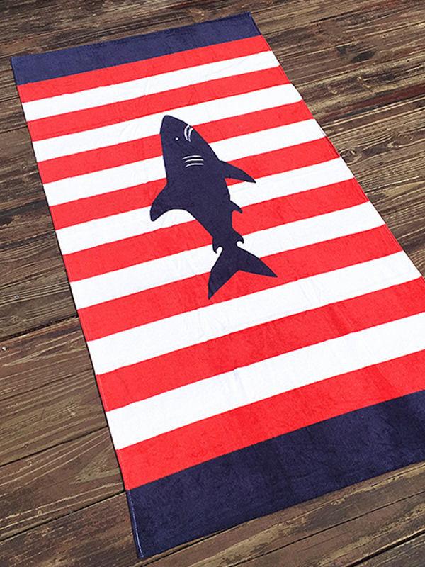 Multi-color Cut Velvet Beach Towel Cartoon Printed Formaldehyde-free Bath Towel - dianjiang-