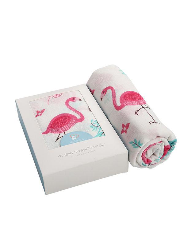 Bamboo Fiber Double-deck Gauze Baby Towel Print Swaddle Wrap Blanket - dianjiang-