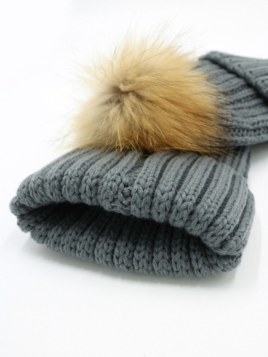 Knitted Hat Mommy And Me Thickened Thermal Woolen Hat - dianjiang-