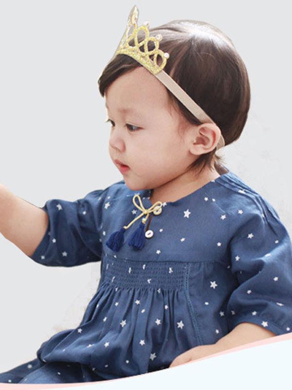 Hollow Out Head Wear 3D Star Rhinestones Crown Hairband - dianjiang-