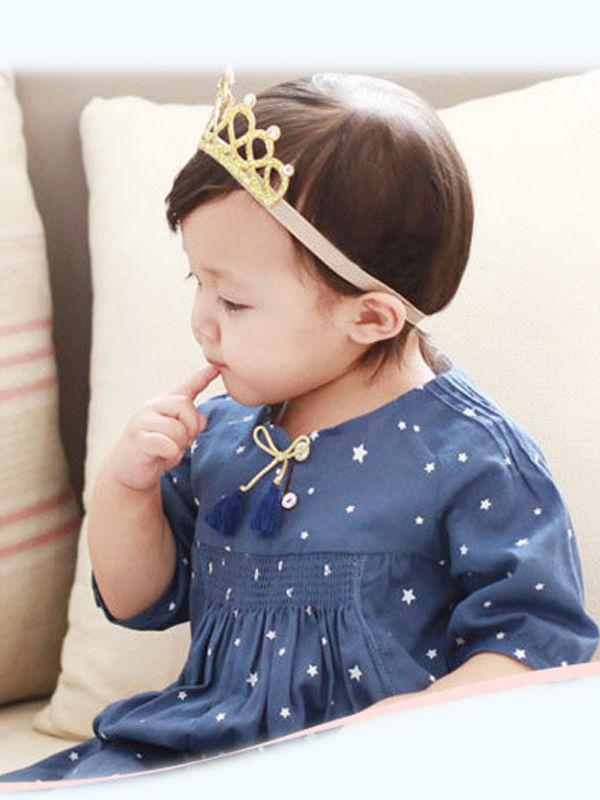 Hollow Out Head Wear 3D Star Rhinestones Crown Hairband - dianjiang-