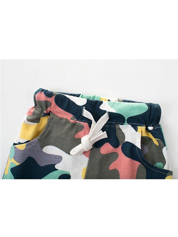 Cool Color-block Camouflage Shorts Cotton Bottom for Summer Toddlers Boys - dianjiang-