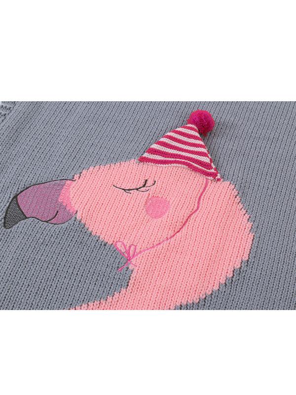 3D Flamingo Pattern Baby Toddler Knitted Blanket Northern Scheme - dianjiang-