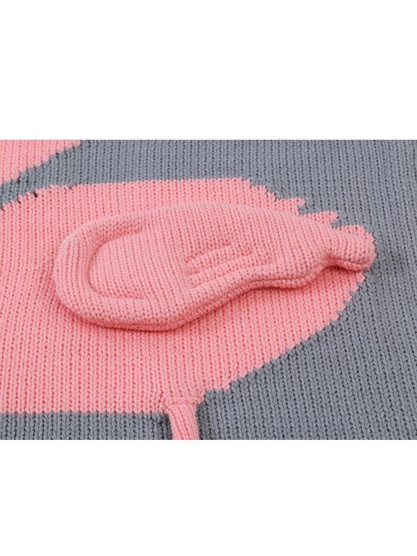 3D Flamingo Pattern Baby Toddler Knitted Blanket Northern Scheme - dianjiang-