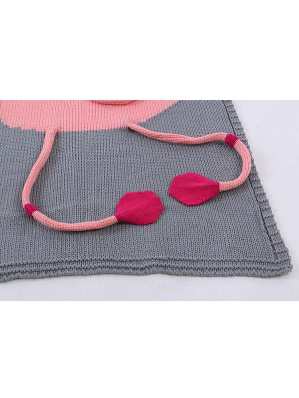 3D Flamingo Pattern Baby Toddler Knitted Blanket Northern Scheme - dianjiang-