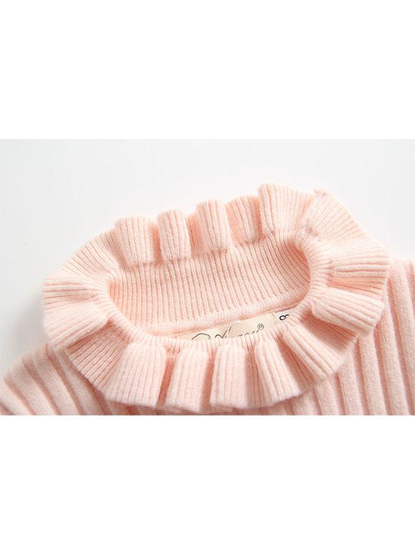 MOMMY AND ME Knitted Sweater Long-sleeve High Collar Top - dianjiang-