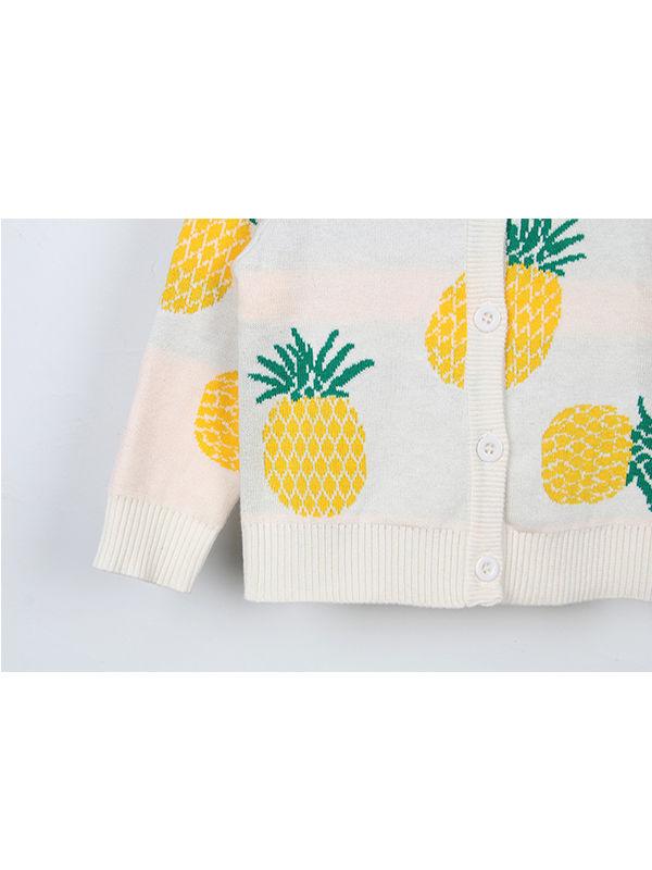 MOMMY AND ME Pineapple Cardigan Top Long-sleeve Knitwear - dianjiang-