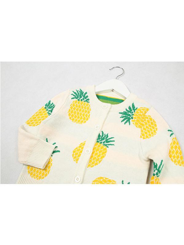 MOMMY AND ME Pineapple Cardigan Top Long-sleeve Knitwear - dianjiang-