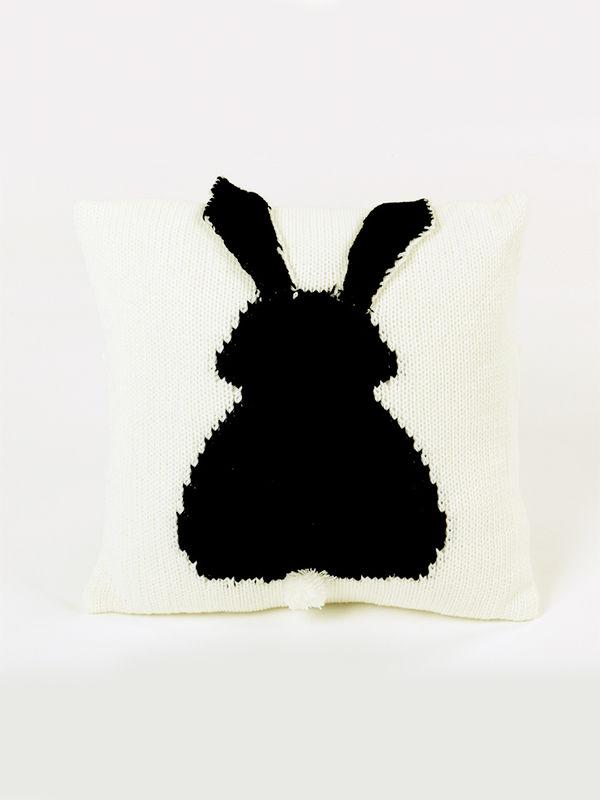 Rabbit Pattern 3D Ears Knitted Baby Kids Pillow Back Cushion - dianjiang-