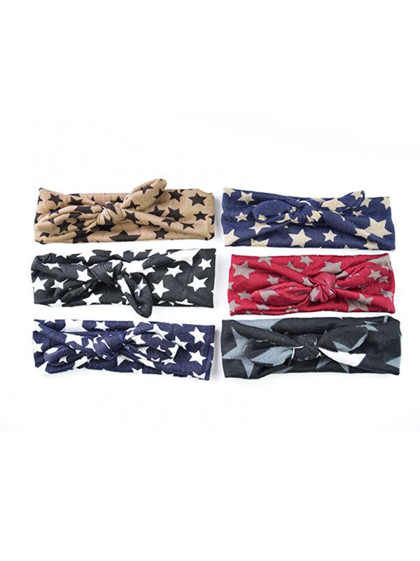 Stars Knotted Headband Knitted Elastic Hairband Set - dianjiang-