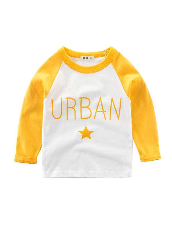 Urban Color Block Cotton Tee Sports Long-sleeve Top - dianjiang-